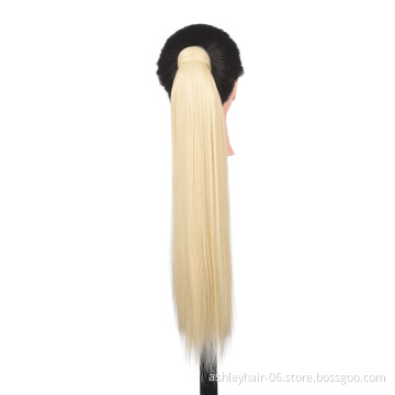Julianna 613 Ash Blonde Synthetic Accessories Yaki Ponytail Extensions Water Short Loose Weave Clip In Wrap Around Ponytail